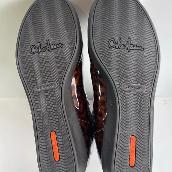 Cole Haan Brown Leopard Print Winter Boots - Picture 8 of 9